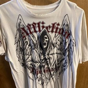 White Kelly Pavlik Affliction T-shirt